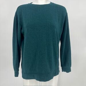 Orvis Women's S Teal Crewneck Sweatshirt Modal Blend Long Sleeve Casual Soft Top